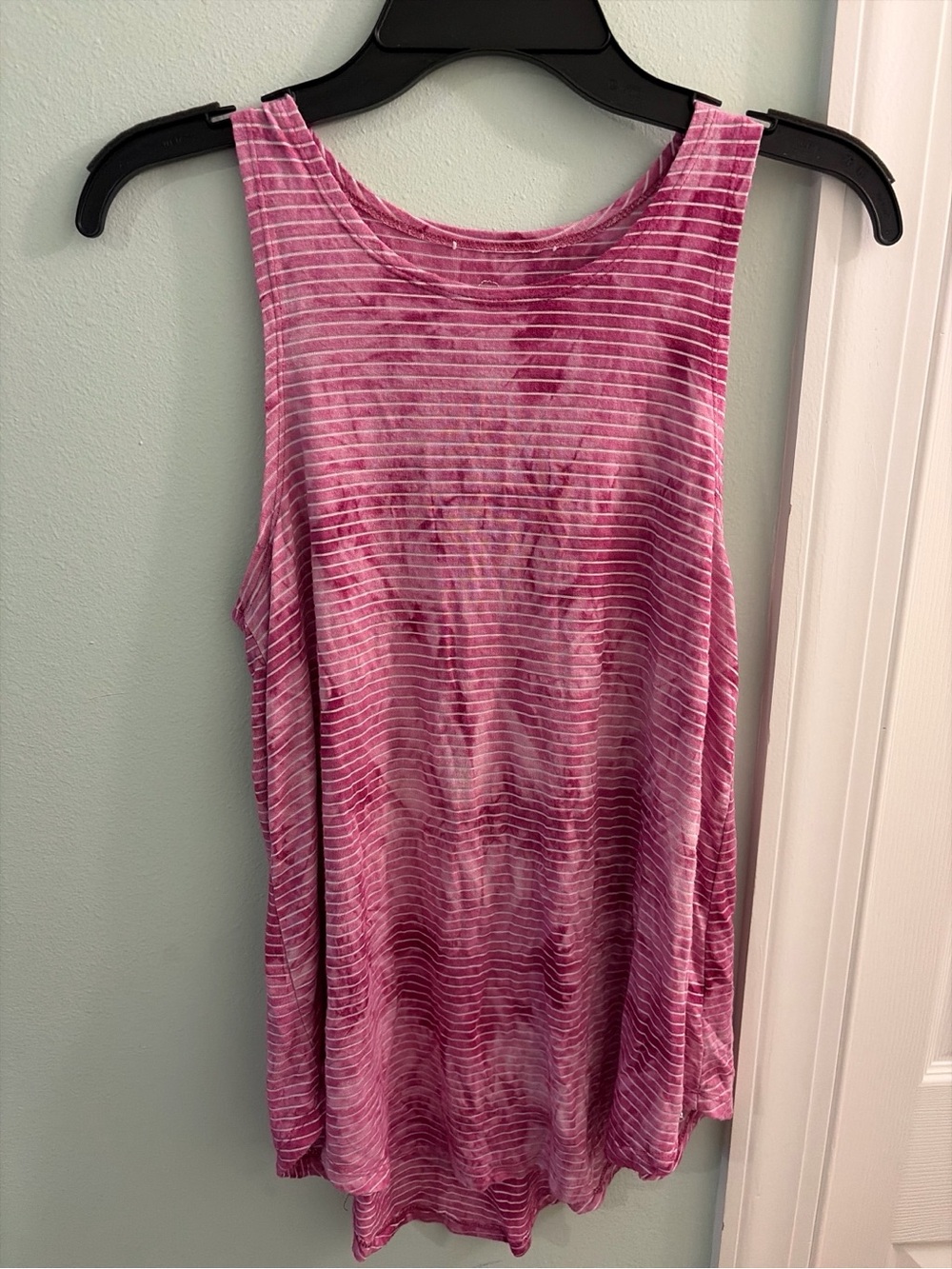 The Southern Shirt Company Pink Tie-Dye Stripe Tank Top
